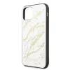 Guess Glitter Marble Glass iPhone 11 tok fehér (GUHCN61MGGWH) - 3. kép