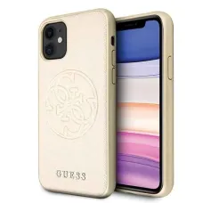 Guess Saffiano 4G Circle Logo iPhone 11 tok arany