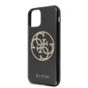 Guess Saffiano 4G Circle Logo iPhone 11 tok fekete flitteres mintával (GUHCN61TPUBKGLG) - 1. kép