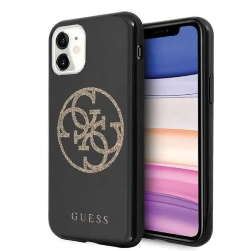 Guess Saffiano 4G Circle Logo iPhone 11 tok fekete flitteres mintával (GUHCN61TPUBKGLG) Guess Saffiano 4G Circle Logo iPhone 11 tok fekete flitteres mintával (GUHCN61TPUBKGLG)