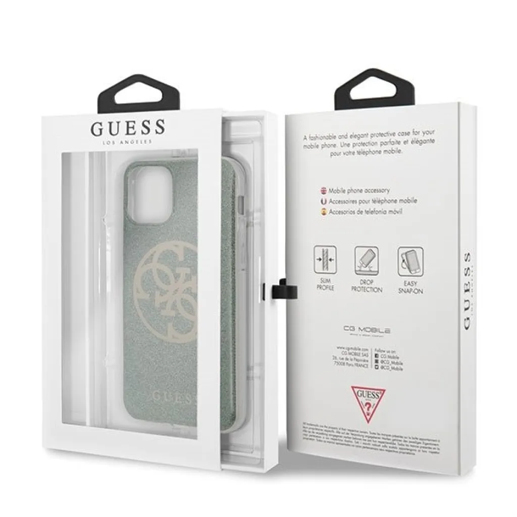 Guess Saffiano 4G Circle Logo iPhone 11 Pro MAX tok flitteres keki (GUHCN65PCUGLKA) - 7