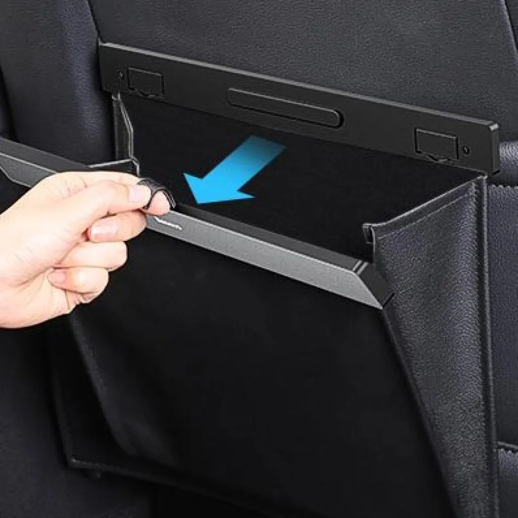 Baseus Háttámlára rögzíthető autós szemeteszsák fekete, szemetes - 11