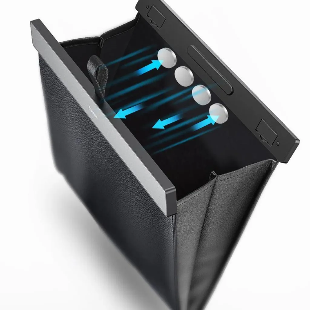 Baseus Háttámlára rögzíthető autós szemeteszsák fekete, szemetes - 12