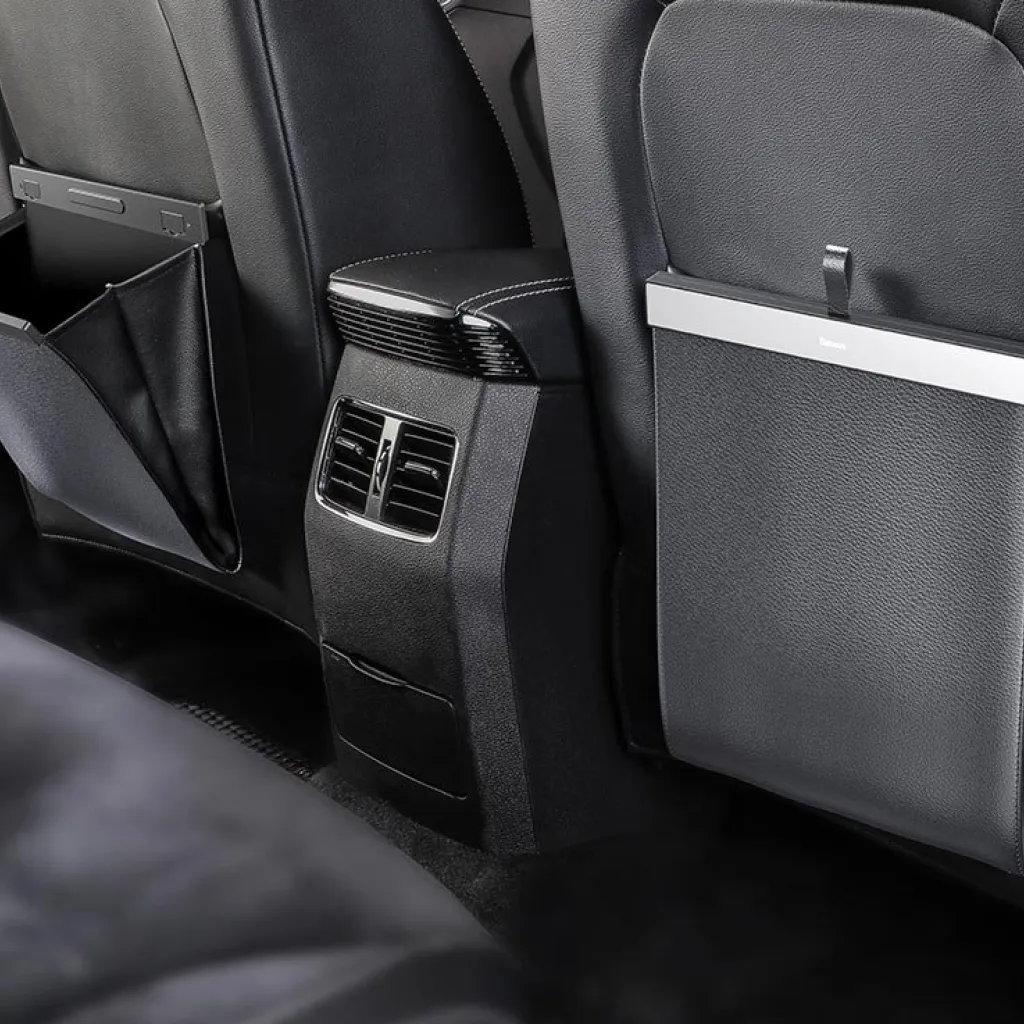 Baseus Háttámlára rögzíthető autós szemeteszsák fekete, szemetes - 16