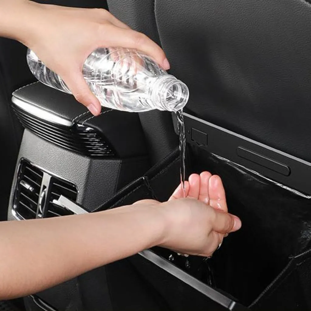 Baseus Háttámlára rögzíthető autós szemeteszsák fekete, szemetes - 7