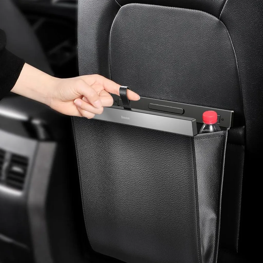 Baseus Háttámlára rögzíthető autós szemeteszsák fekete, szemetes - 10