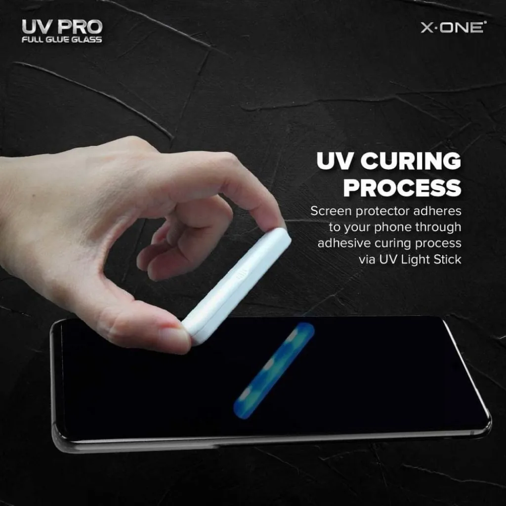 UV PRO Edzett Üveg X-ONE - Samsung Galaxy S21 Ultra (tokbarát) - működő ujjlenyomat-érzékelő üvegfólia - 8
