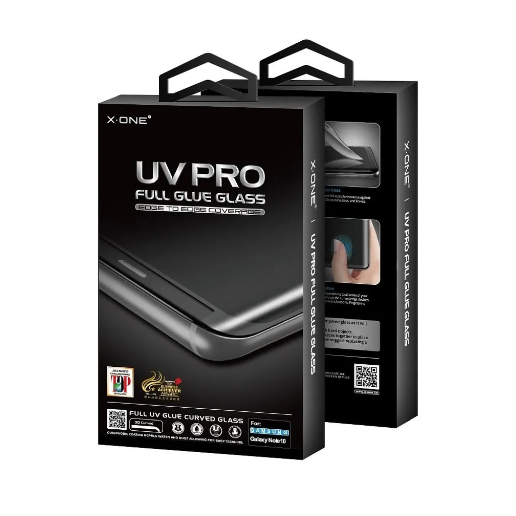 UV PRO Edzett Üveg X-ONE - Samsung Galaxy S21 Ultra (tokbarát) - működő ujjlenyomat-érzékelő üvegfólia - 9