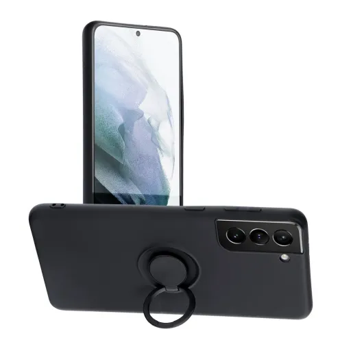 Szilikon gyűrűs tok Samsung S20 FE / S20 FE 5G fekete Szilikon gyűrűs tok Samsung S20 FE / S20 FE 5G fekete