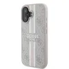 Original Case GUESS keménytok 4G Nyomtatott Csíkos MagSafe GUHMP16SP4RPSP iPhone 16 rózsaszín tok - 0. kép