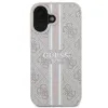 Original Case GUESS keménytok 4G Nyomtatott Csíkos MagSafe GUHMP16SP4RPSP iPhone 16 rózsaszín tok - 1. kép