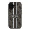 Eredeti Guess 4G Printed Stripes Ütésálló MagSafe tok GUHMP16SP4RPSW iPhone 16-hoz, barna - 1. kép