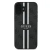 Original Guess védőtok hardcase 4G Printed Stripes MagSafe GUHMP16MP4RPSK iPhone 16 Plus fekete tok - 1. kép