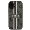 Original Guess 4G Nyomott Csíkos MagSafe GUHMP16MP4RPSW iPhone 16 Plus tok barna - 1. kép