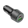 Borofone autós töltő BZ21 Brilliant - USB + Type C - QC 3.0 PD 48W fekete - 1. kép
