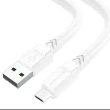 Borofone Cable BX81 Goodway - USB to Micro USB - 2,4A 1 méter fehér