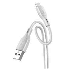 Borofone BX99 Method kábel - USB-MicroUSB - 2,4A 1 méter szürke