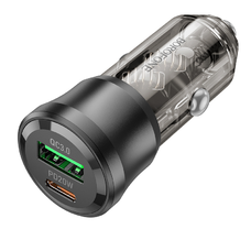 Borofone 38W autoadaptér BZ25 Journey - USB + Type C - PD 3A čierna