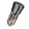 Borofone 38W autoadaptér BZ25 Journey - USB + Type C - PD 3A čierna - 3. kép