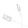 Borofone BX101 Creator kábel - USB Type-C - 3A 1 méter, fehér - 0. kép