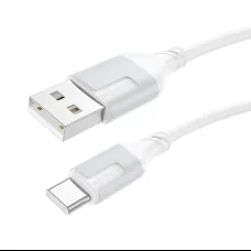 Borofone BX101 Creator kábel - USB Type-C - 3A 1 méter, fehér