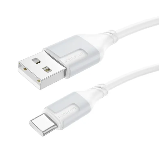 Borofone BX101 Creator kábel - USB Type-C - 3A 1 méter, fehér