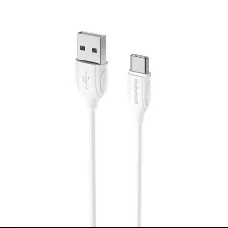 Borofone Kábel BX19 Benefit - USB to Type C - 3A 1 méter fehér